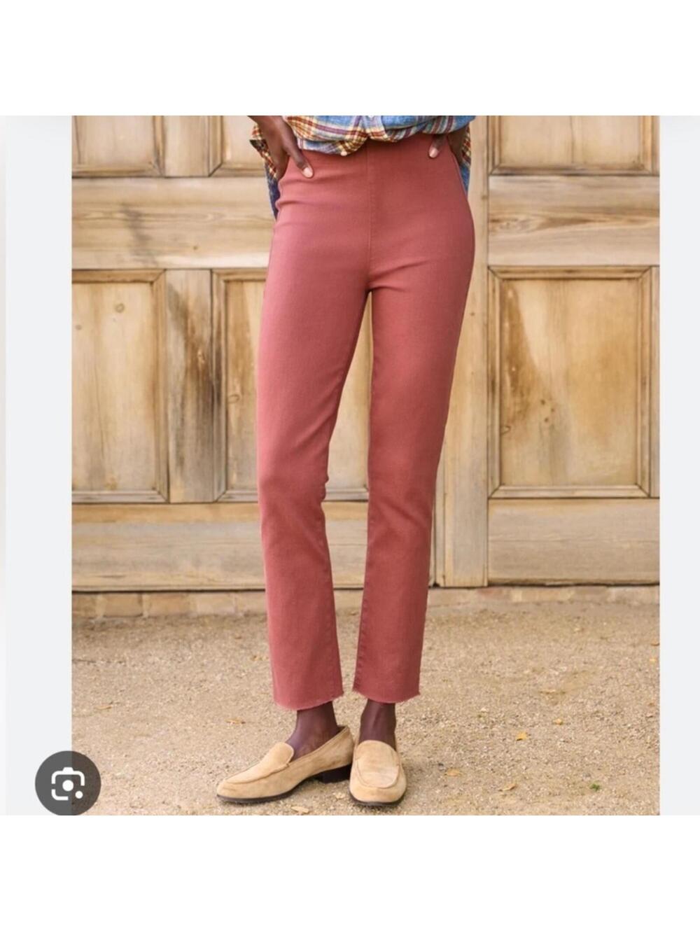 Frank & Eileen Derry Illusion Pull On Pants Dusty Pink Size 32